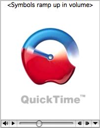 Caption at window top (with misspelling and errant use of < and > characters) QuickTime caption sample with (misspelled) caption at window top