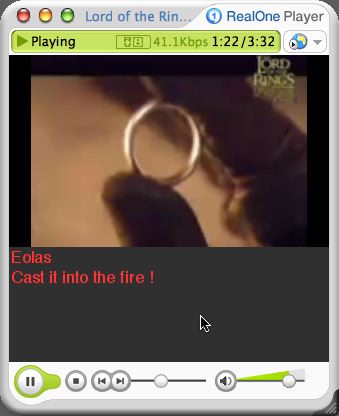 Red colour used for speaker ID (even though speaker is explicitly IDed already)