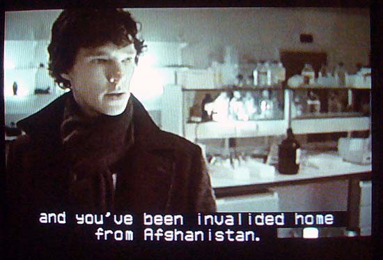 Caption:  and you've been invalided home from Afghanistan.