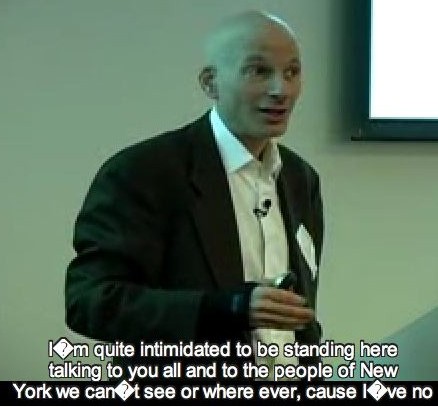 Captioning has missing-character glyph from Unicode in several words