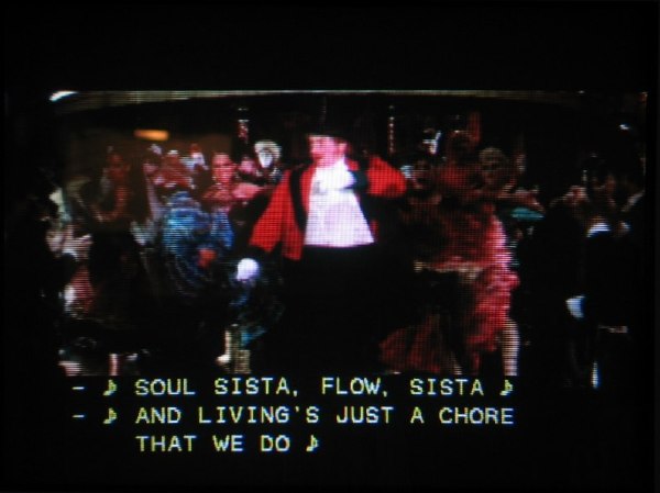 ‘Moulin Rouge’ with hung dash, staffnote, spaces