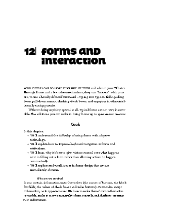 Forms and interaction