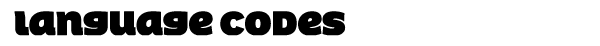 Language codes