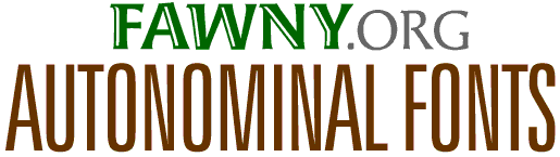 Autonominal Fonts