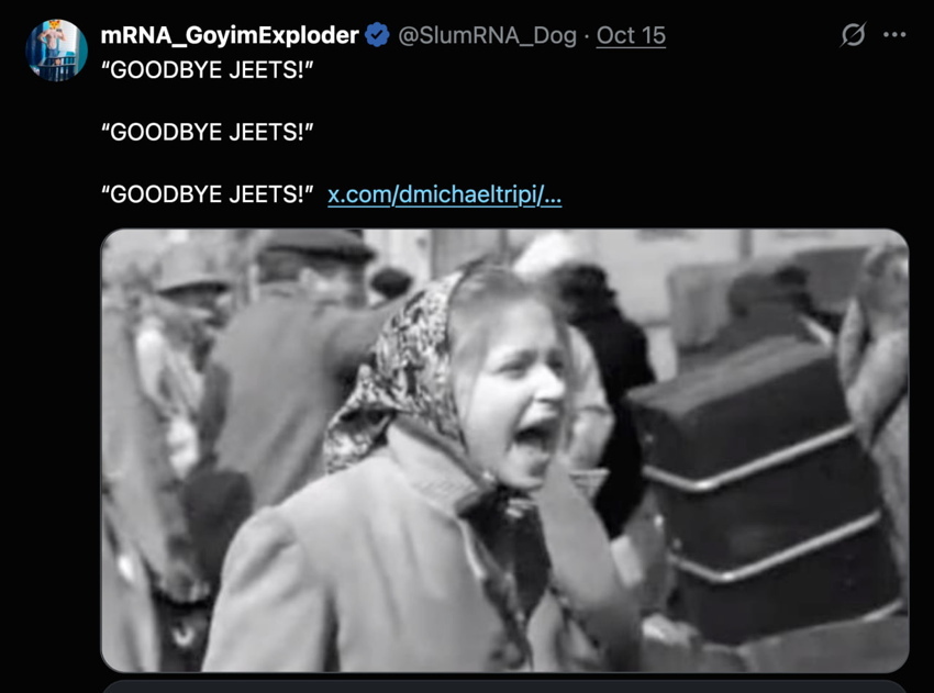 Young girl in headscarf: Goodbye, jeets!